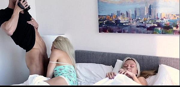  FamilyStrokes - Dad Creeps On Step Daughters While Mom Sleeps